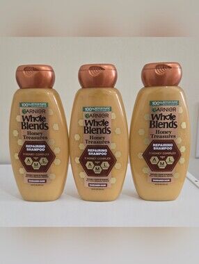 New Garnier Whole Blends Repairing Shampoo Set (3 Bottles)